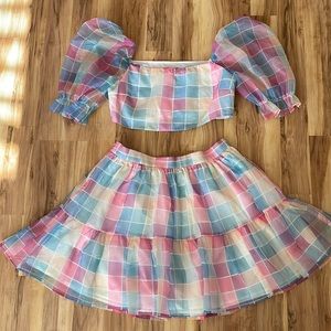 Never worn SHEIN curve plus size 1xl top and skirt set